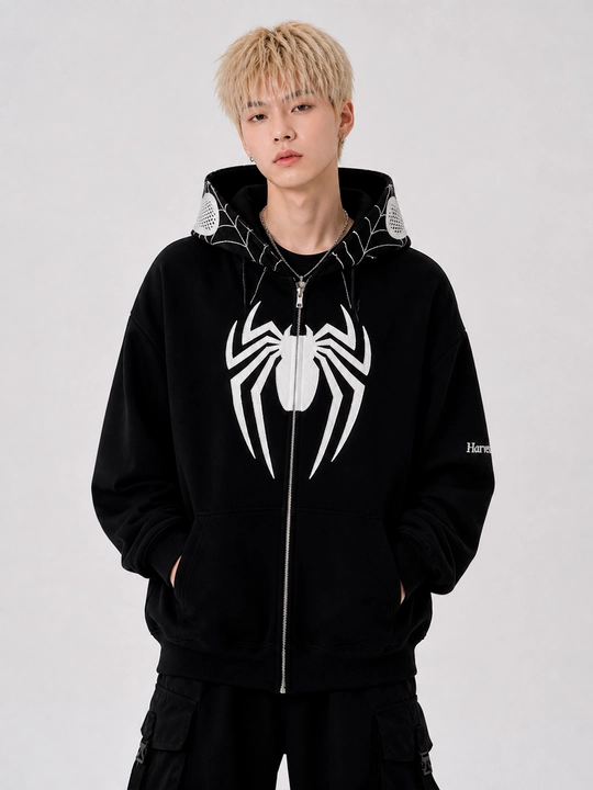 Xudi zip Unisex, o‘rgimchak odam, paxtadan, katta, unisex, marvel, XB, unisex