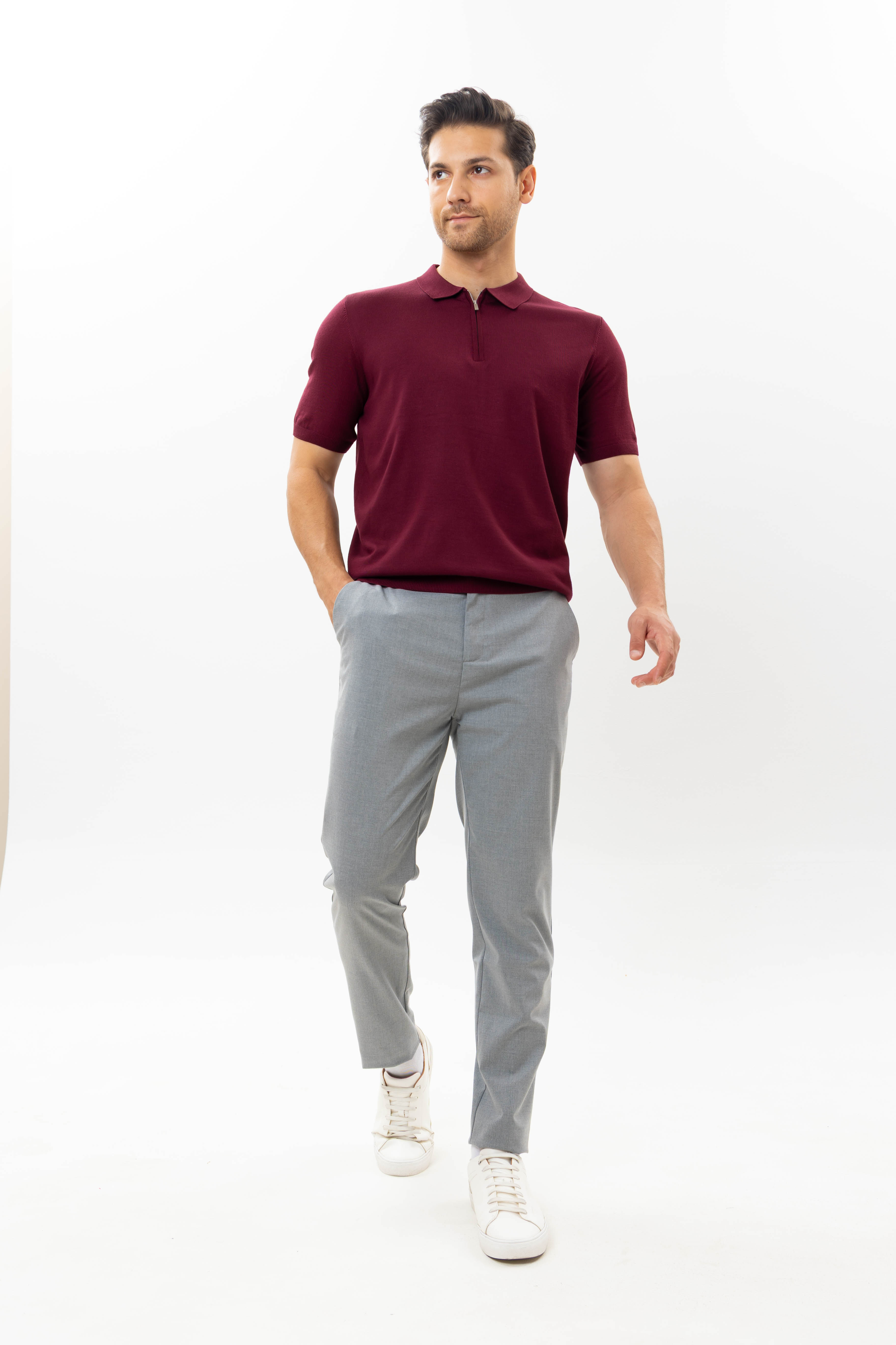 TERRA PRO Erkaklar polosi, zipka, finka 100% bambuk AW25CR2-29-22015