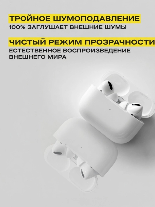 Наушники беспроводные AiPods PRO 2 с шумоподавлением