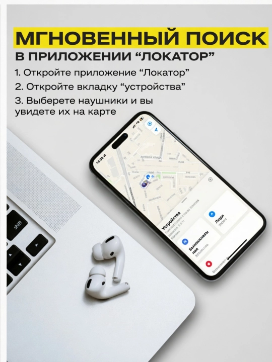 Наушники беспроводные AiPods PRO 2 с шумоподавлением