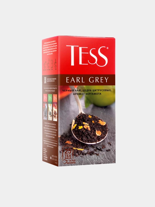 Чёрный чай Tess Earl Grey, 1.8 г, 25 шт