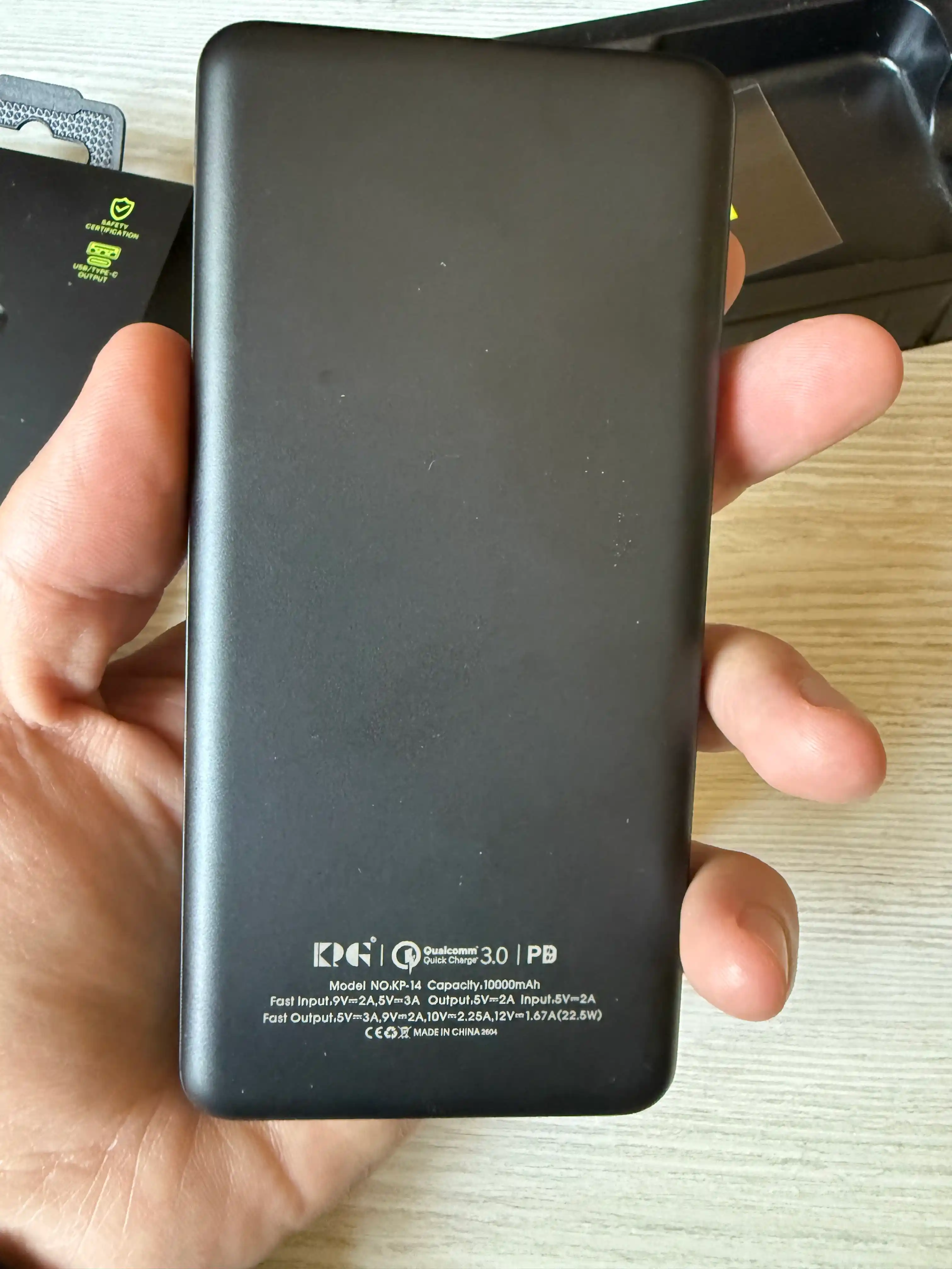 KPG 10000mAh Power Bank 22.5W Fast Charge –Tez quvvatlovchi, Type-C,iPhone va Android uchun