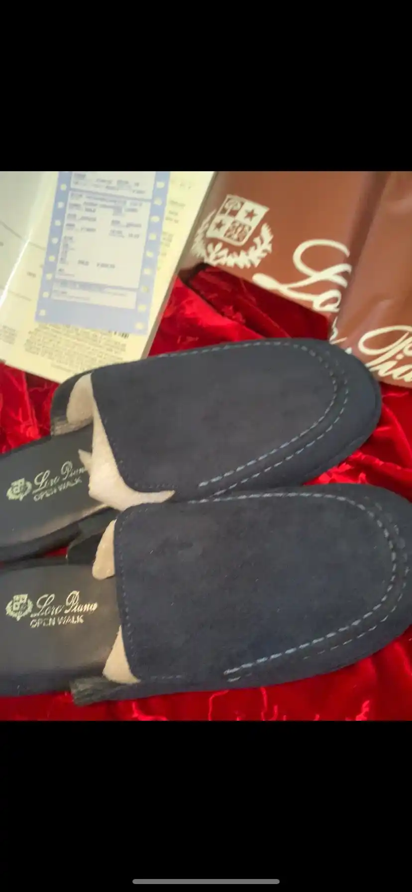 Ayollar uchun slip-on zamsh loferlari, qulay va yengil poyabzal, quti va hujjatlar bilan