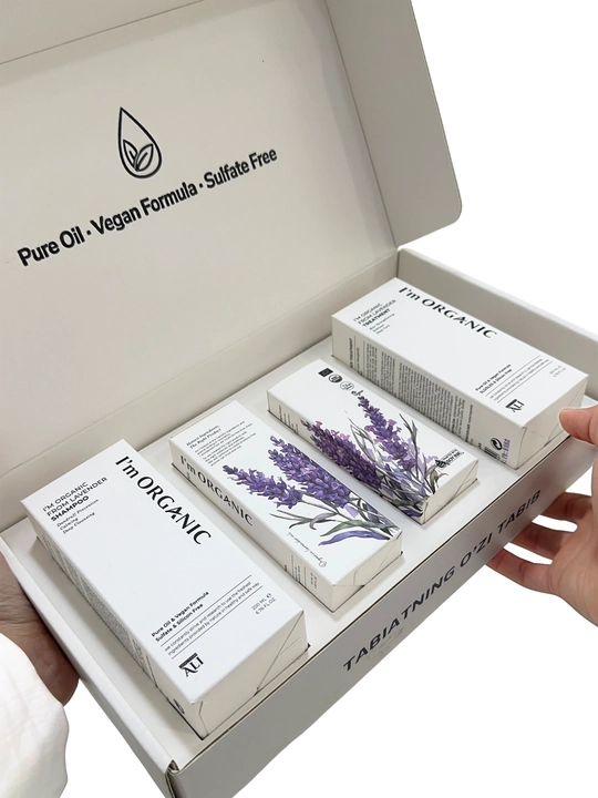 Muammoli sochlar uchun 4 bosqichli soch parvarish to‘plami I'm Organic from Lavender