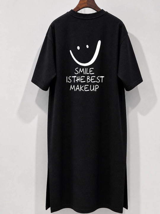 Ayollar uchun oversize futbolka ko‘ylak yozgi, printli, midi keng fason, to‘g‘ri bichimli