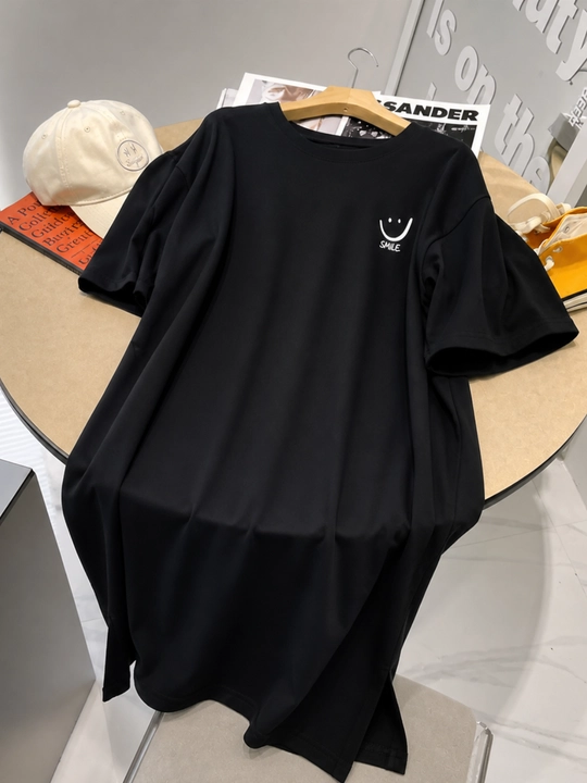 Ayollar uchun oversize futbolka ko‘ylak yozgi, printli, midi keng fason, to‘g‘ri bichimli