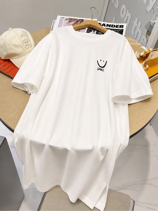 Ayollar uchun oversize futbolka ko‘ylak yozgi, printli, midi keng fason, to‘g‘ri bichimli