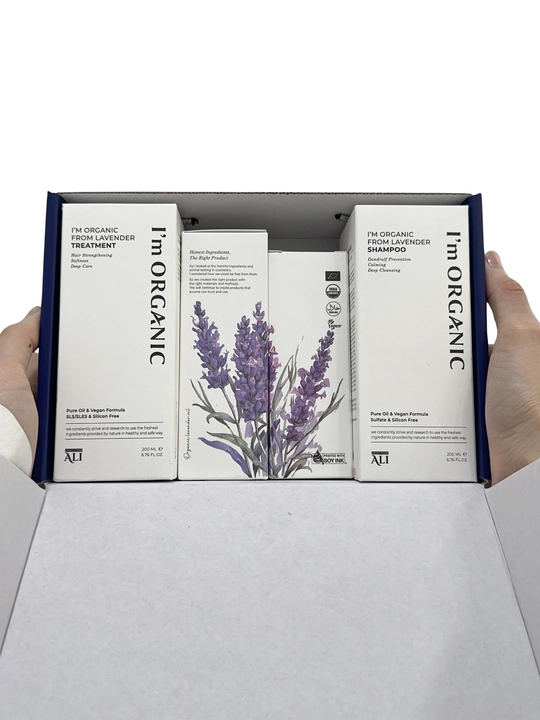 Muammoli sochlar uchun 4 bosqichli soch parvarish to‘plami I'm Organic from Lavender