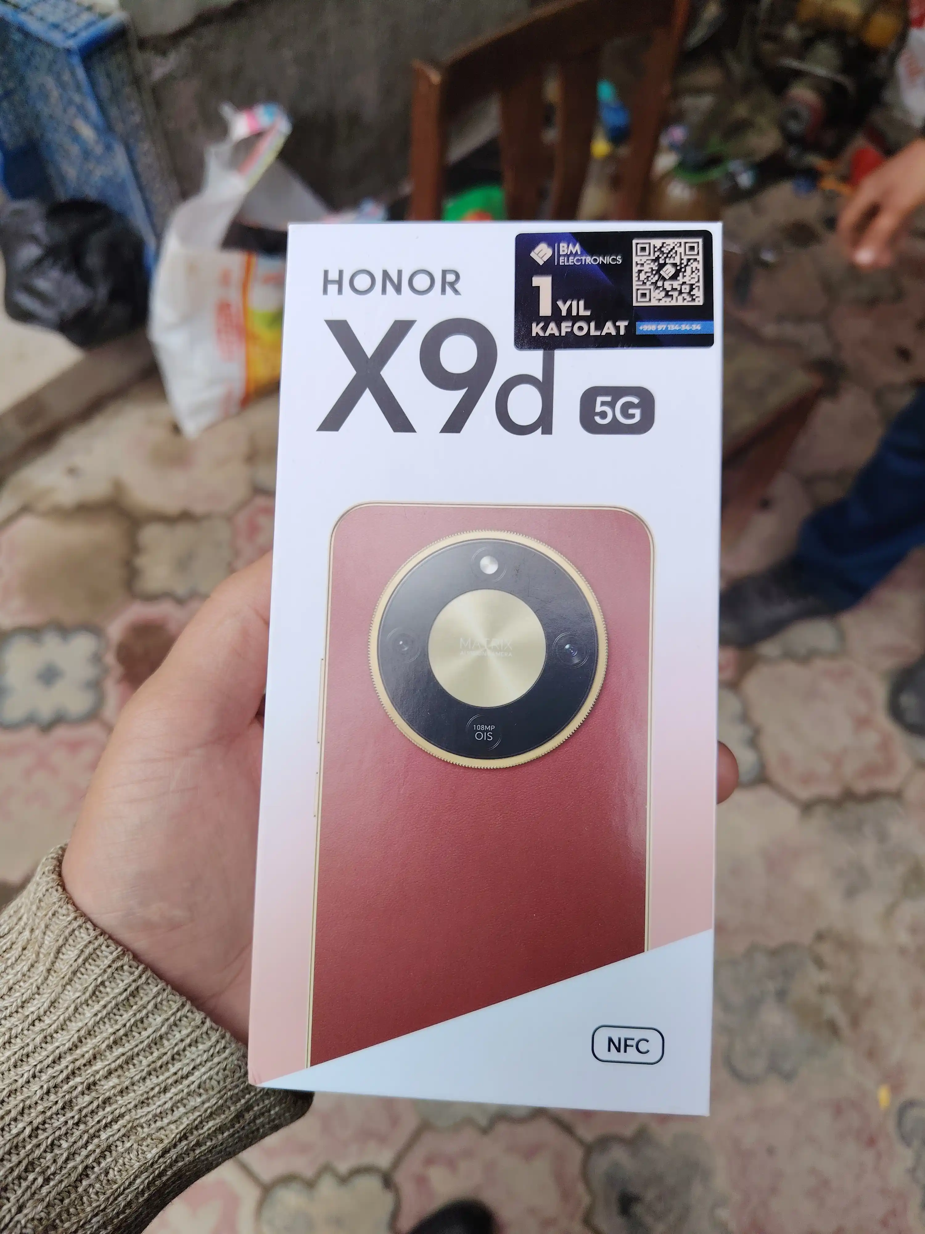 HONOR X9d 5G smartfoni, 12/256GB Snapdragon 6 Gen 4, 108 Mp, 8300 mAh,+Sovg'a Ryukzak