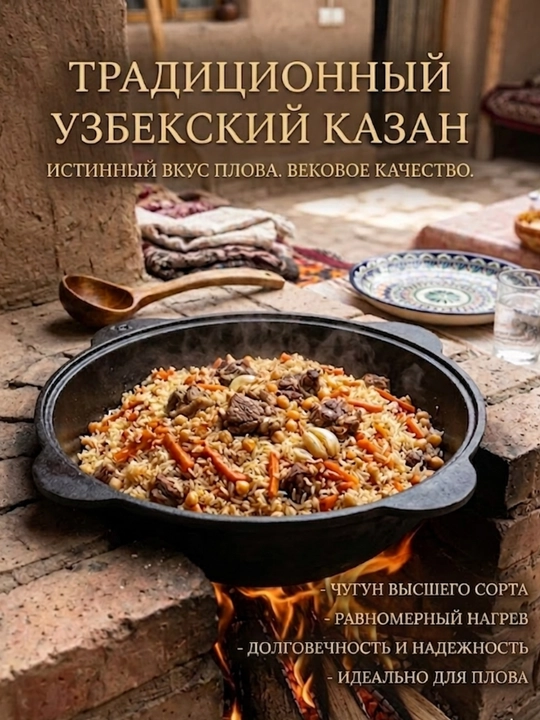 Казан чугунный с крышкой