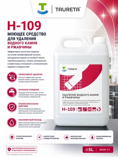 H109 Тайгета Низкопенное кислотное моющее средство, 5 литр — PADOCK3-H109