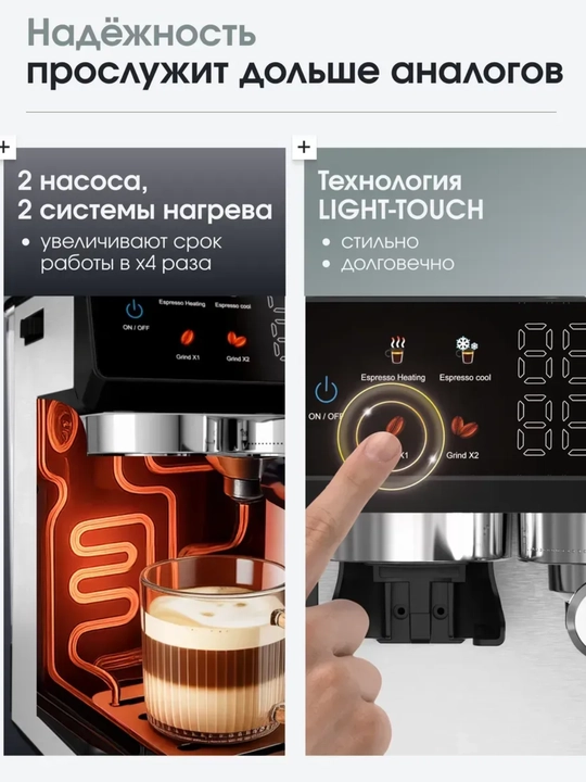 Кофемашина 1500 W профессиональная Duvel 011 с компенсатором и капучинатором
