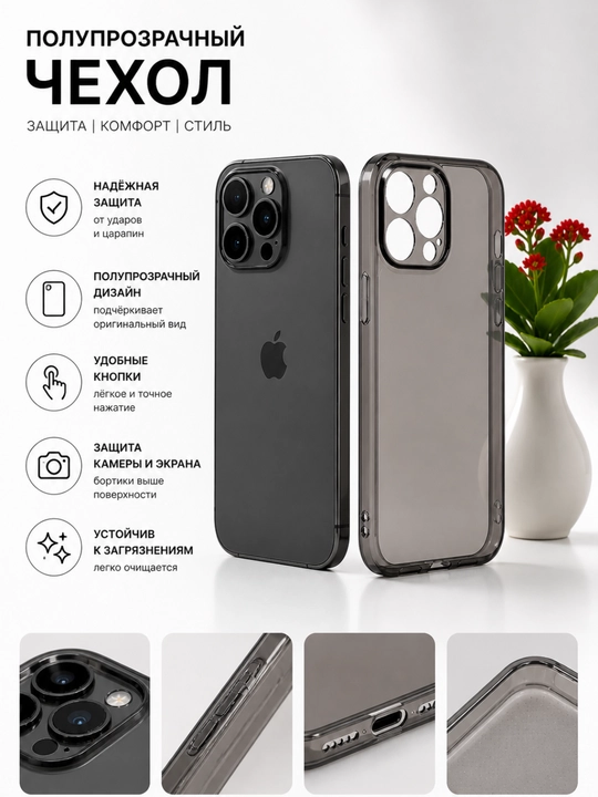 G'ilof iPhone 15, 14, 13, 12, 11 Pro Max, Pro uchun