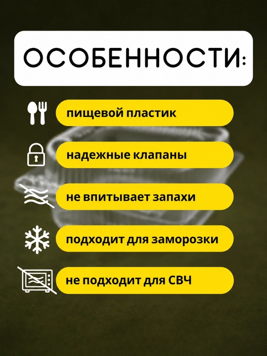 Одноразовый пластиковый контейнер для еды