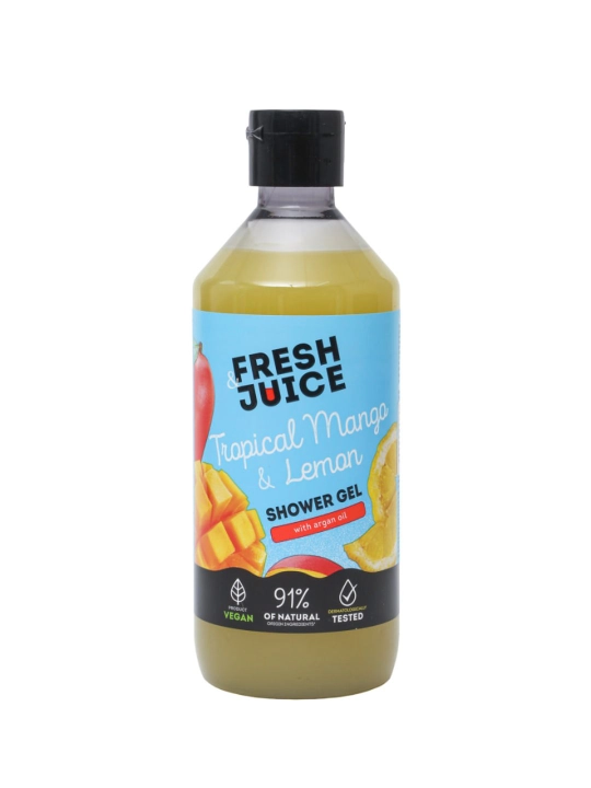 Dush va tana uchun gel Fresh Juice, namlantiruvchi, xushbo‘y, 4 xil, 473 ml