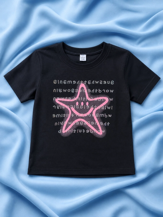 Футболка для девочки, стрейч хлопок, Турция, 3-8 лет, рост 98-128 см