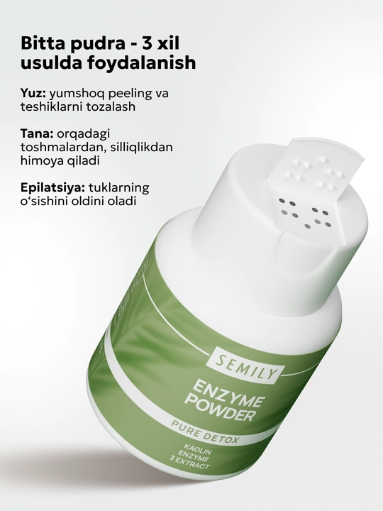 SEMILY ferment kukuni, enzim upa, piling terini chuqur tozalash, terini yaltiratish, 75 g