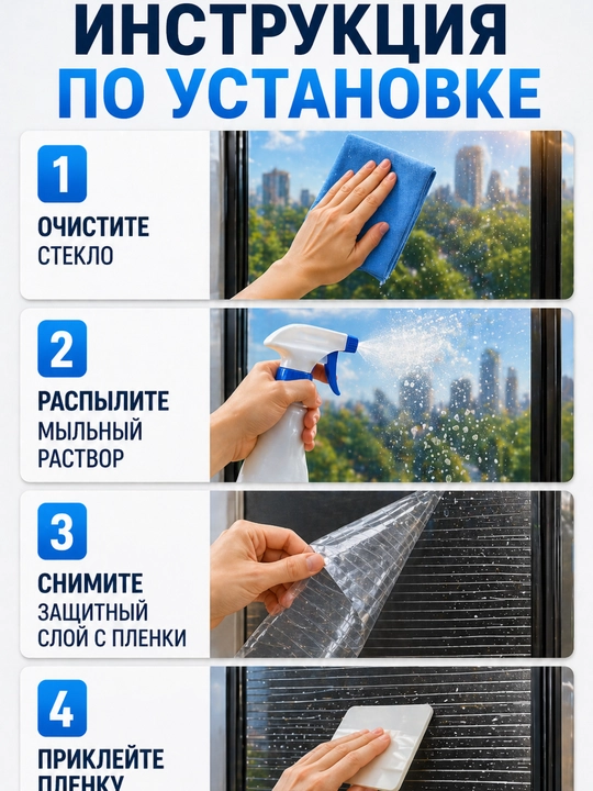 Самоклеящаяся пленка на окна, защита от солнца, УФ пленка, приватность стекла