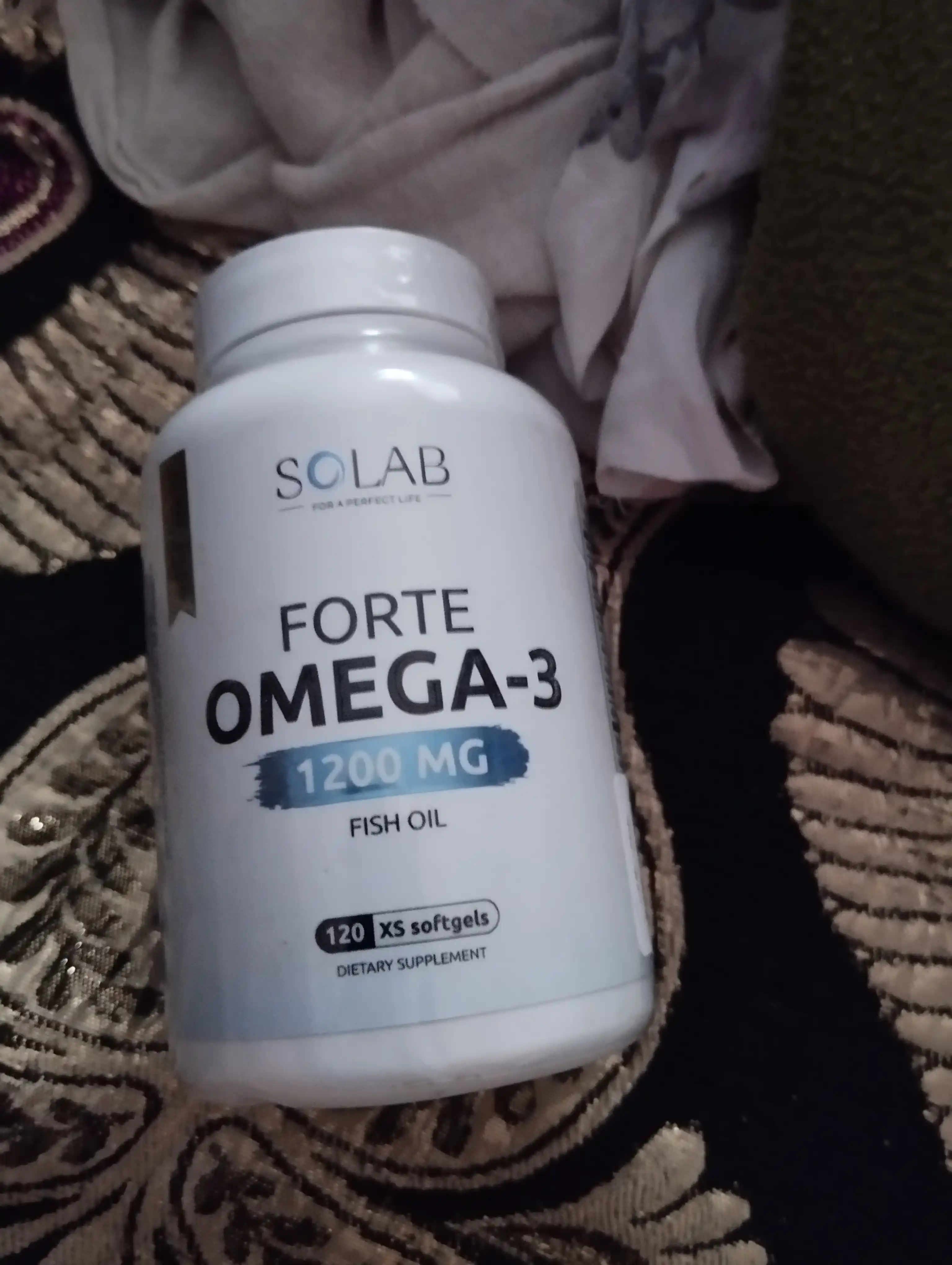 Omega-3, SOLAB, XS 1200 mg, 120 kapsula