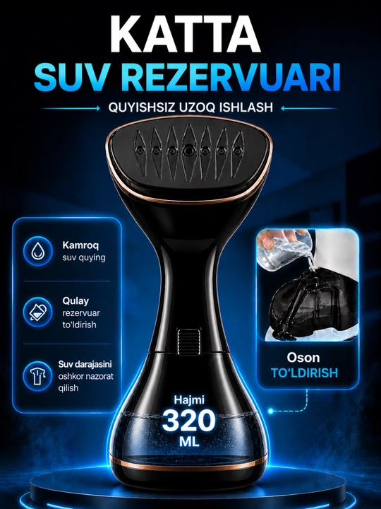 Отпариватель ручной для офиса 1800 Вт Sonifer SF-9132,утюг для дома, одежды и тканей