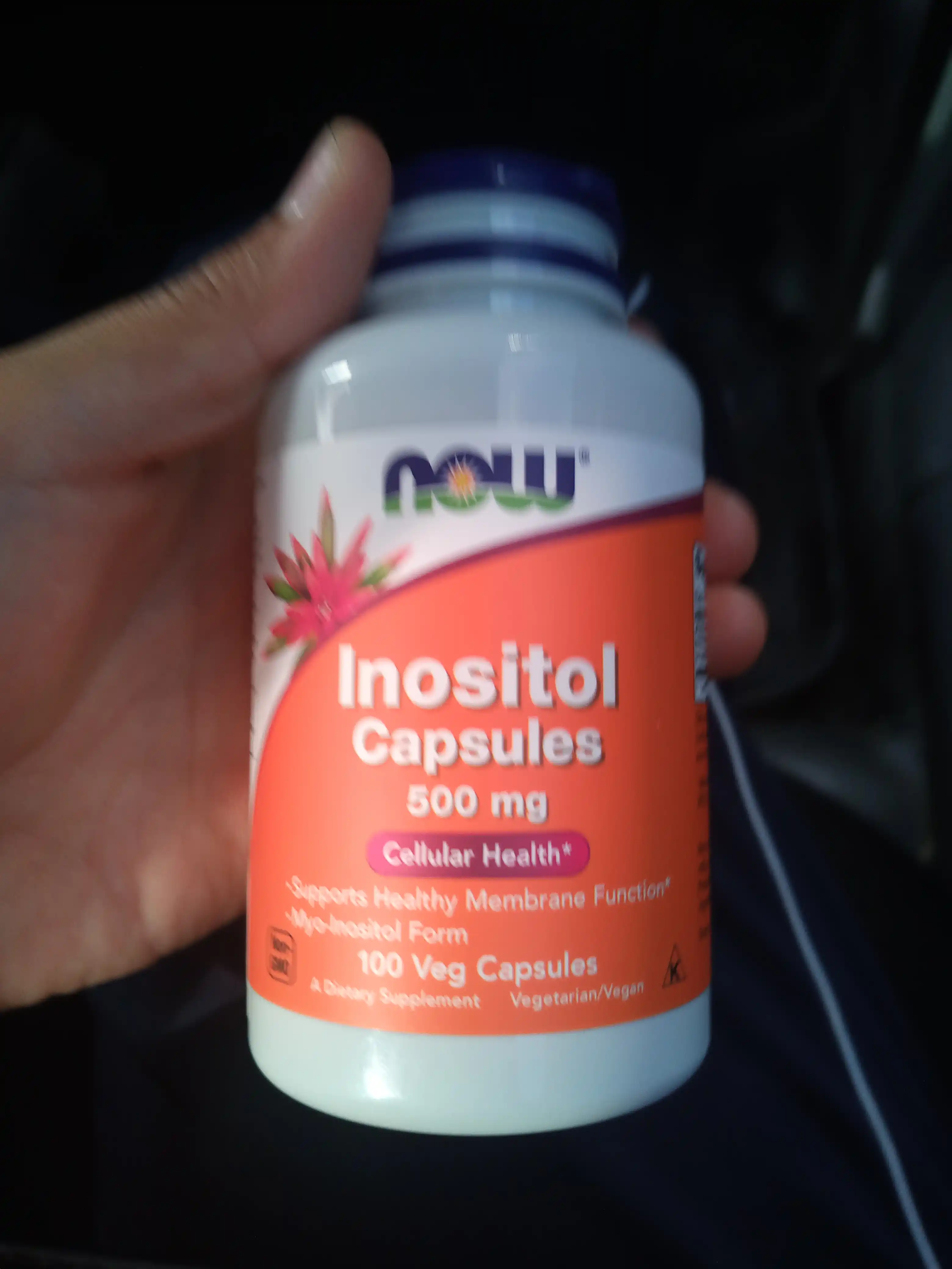 NOW Supplements, Inositol 500 mg, membrana va hujayra salomatligi, 100 kapsula Halol