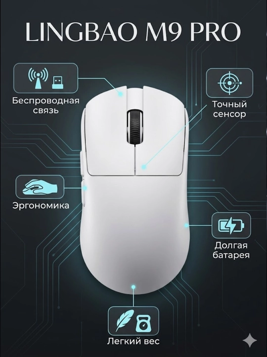 LINGBAO M9 PRO simsiz kompyuter sichqonchasi - 
