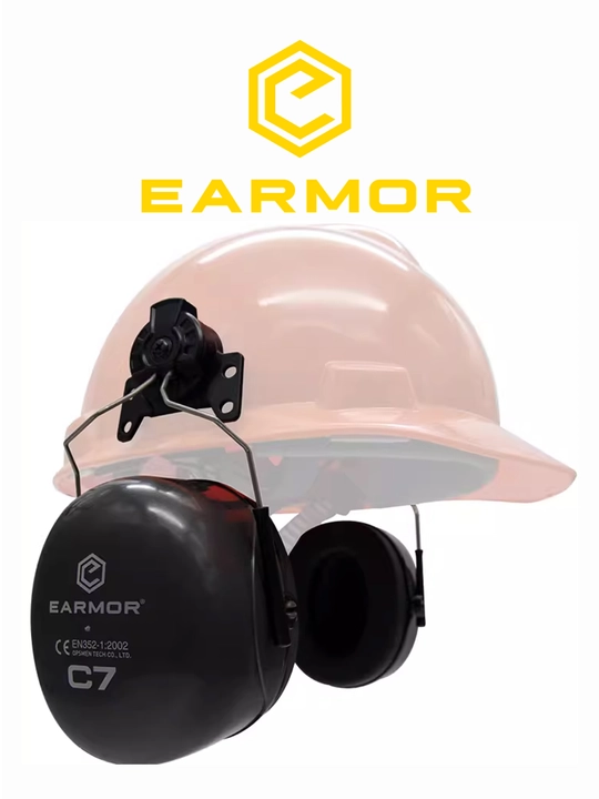 Earmor MaxDefense C7 naushnik — eshitish himoyasi, NRR 32 dB, buklanadigan, gel yostiqcha