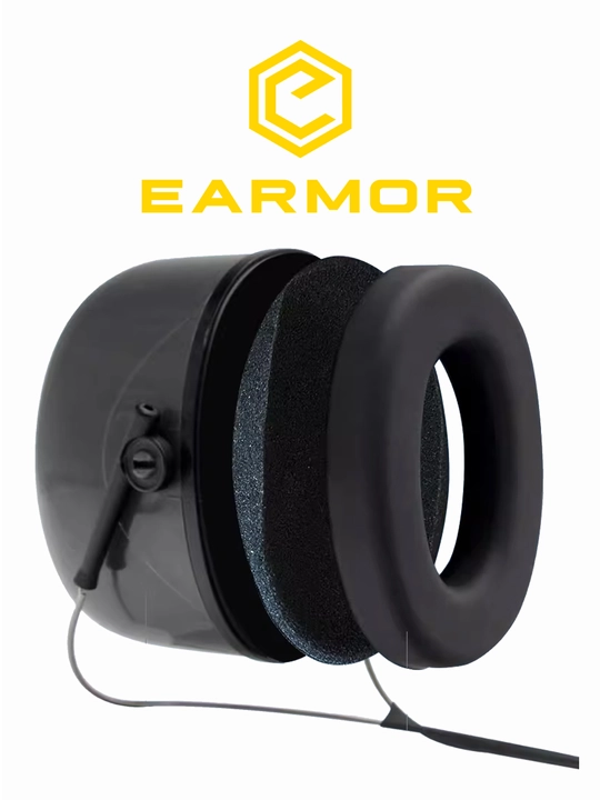 Earmor MaxDefense C7 naushnik — eshitish himoyasi, NRR 32 dB, buklanadigan, gel yostiqcha