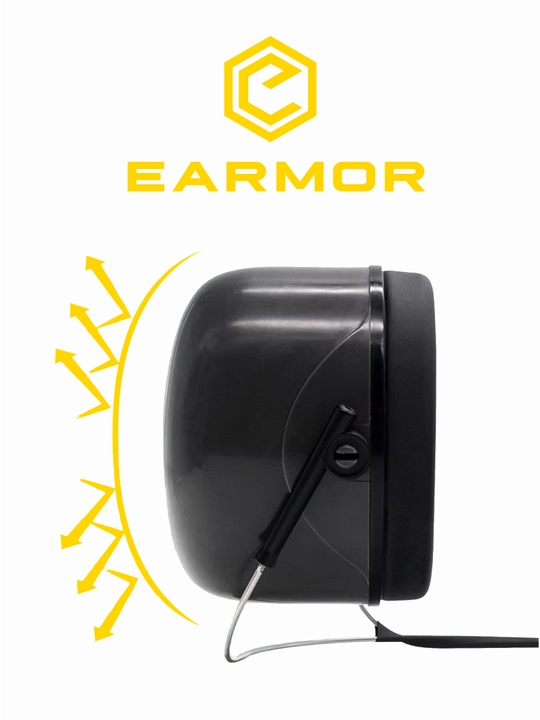 Earmor MaxDefense C7 naushnik — eshitish himoyasi, NRR 32 dB, buklanadigan, gel yostiqcha