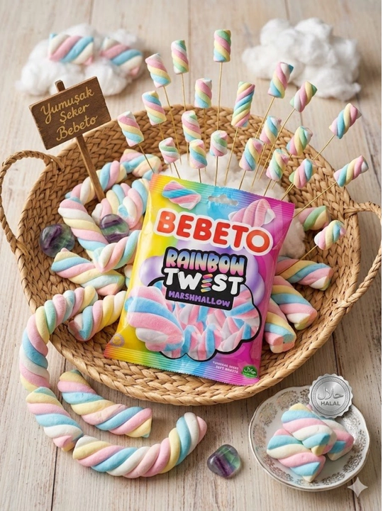 Маршмэллоу Bebeto, в ассортименте, 60 г - 