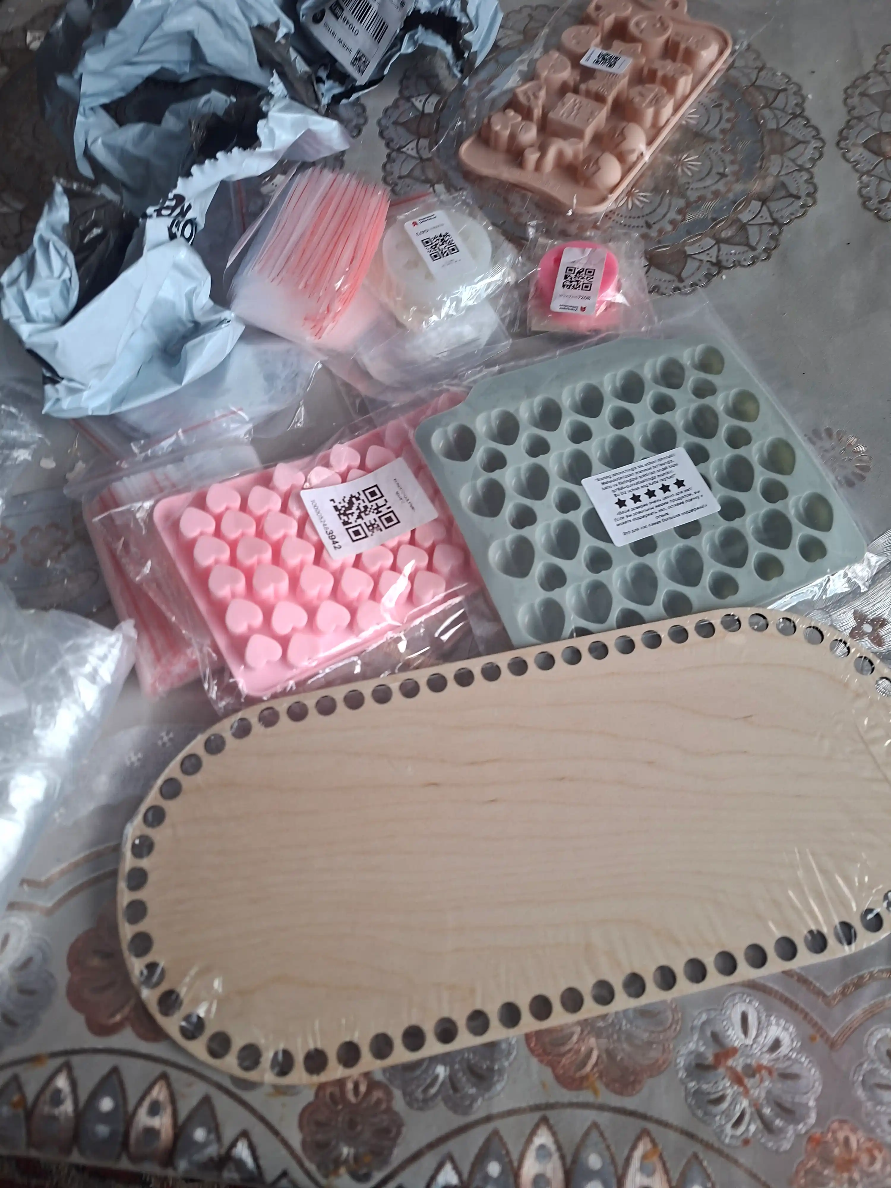 Qandolat xalta, 6 nozulli, qayta foydalanish mumkin, krem, tort uchun, silikon