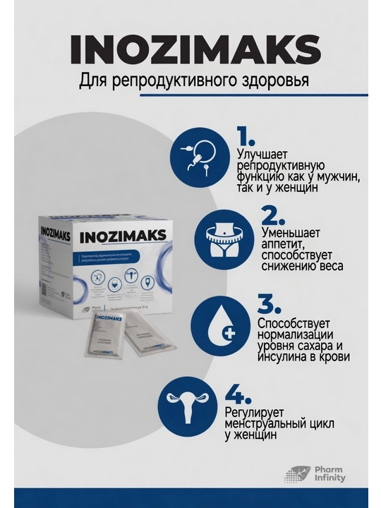 Инозимакс саше №30 — поддержка гормонального баланса и репродуктивного здоровья - 