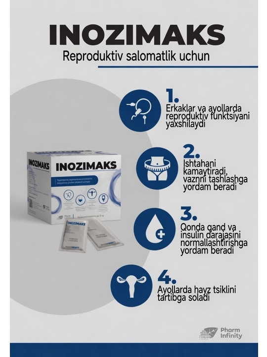 Инозимакс саше №30 — поддержка гормонального баланса и репродуктивного здоровья