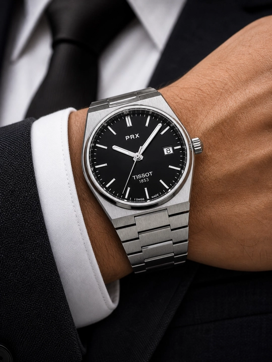 Black Dial Classic Watch – Erkaklar uchun qo‘l soati