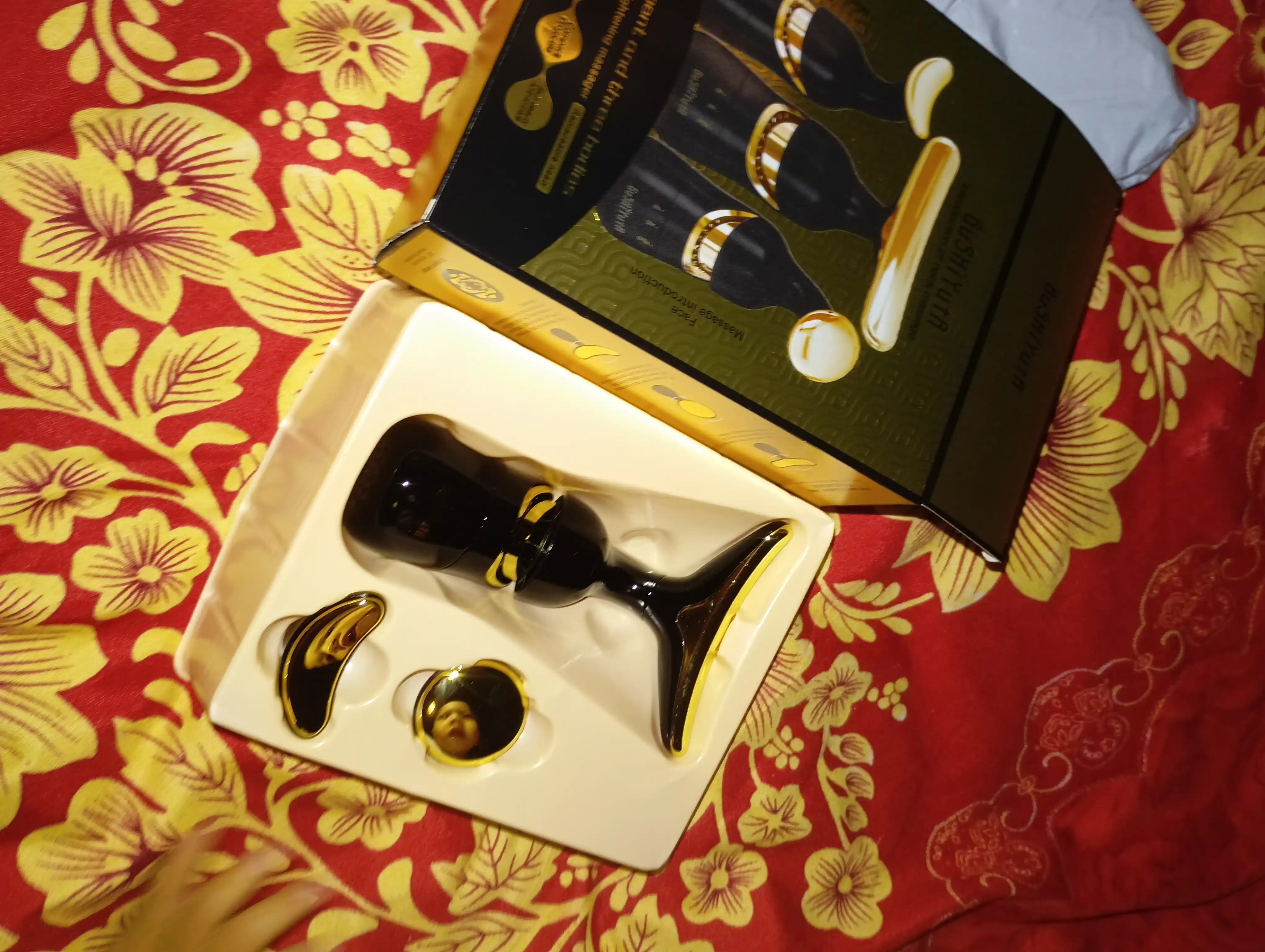Mikrotok effektiga ega vibratsiyali yuz massaji, 3 tasi 1 da, qo'shimcha + 1 ta batareya