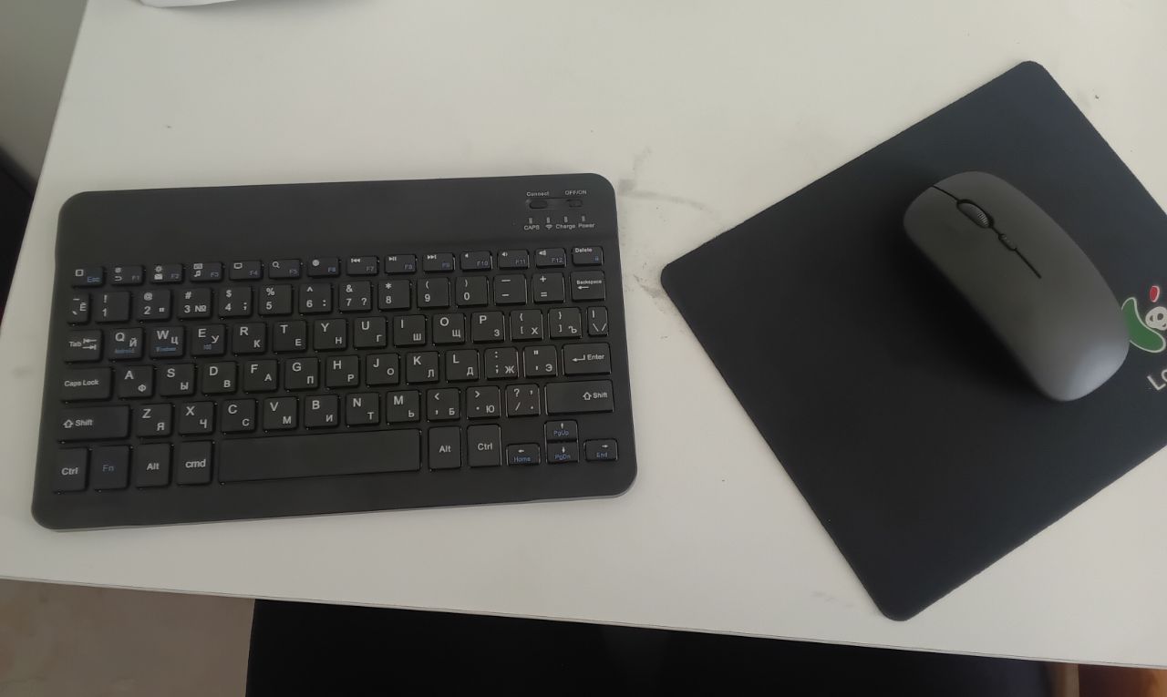 Telefon, planshet va kompyuter uchun simsiz Bluetooth klaviatura va sichqoncha, ultrayupqa