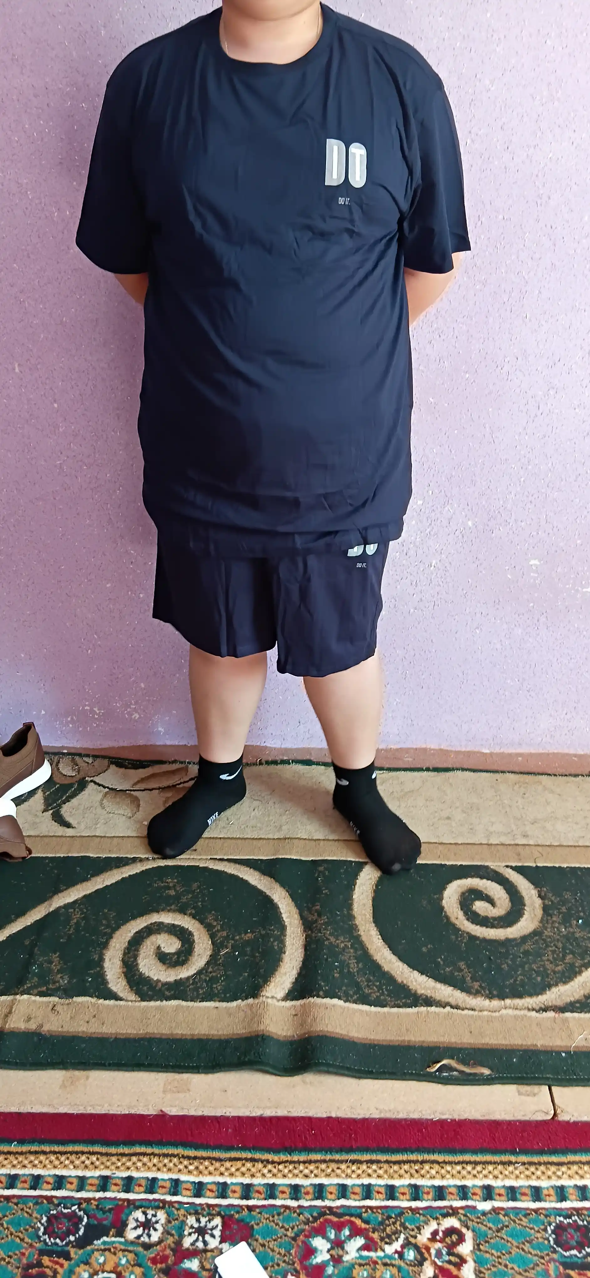 Erkaklar sport kostyumi futbolka + shortik, AQSH bosma, yozgi to‘plam