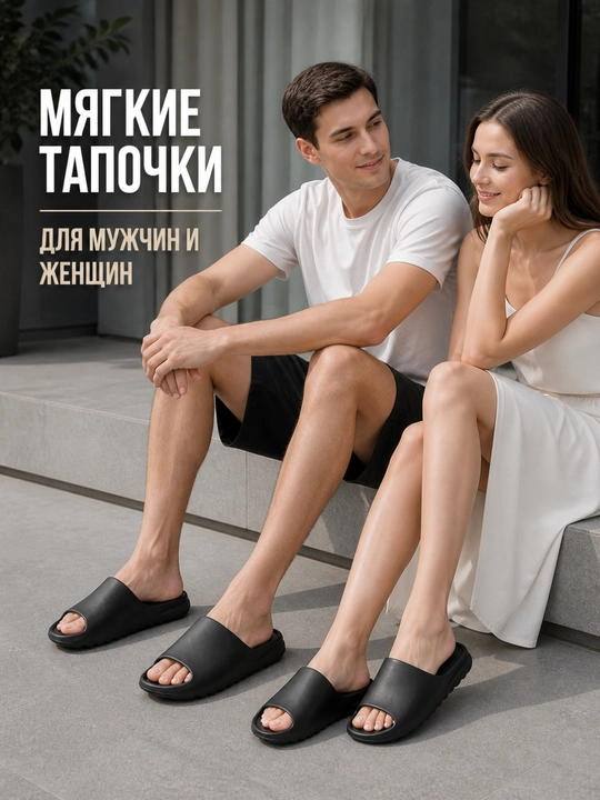 Тапочки EVA для мужчин и женщин, толстая подошва, мягкие, для дома и улицы