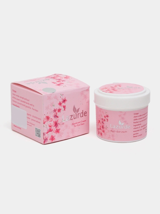 Lazurde Ayollar uchun dezodorant, ter hidiga qarshi antiperspirant krem, 50 g