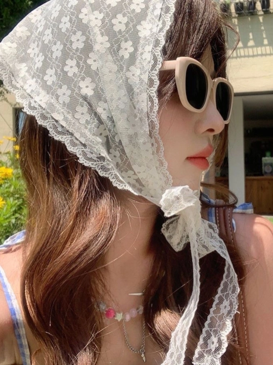 Ayollar va qizlar uchun to'rli bandana, baska
