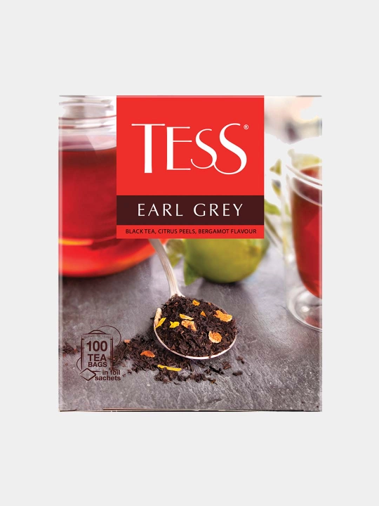 Qora choy TESS Earl Grey, 1.6 gr * 100 dona