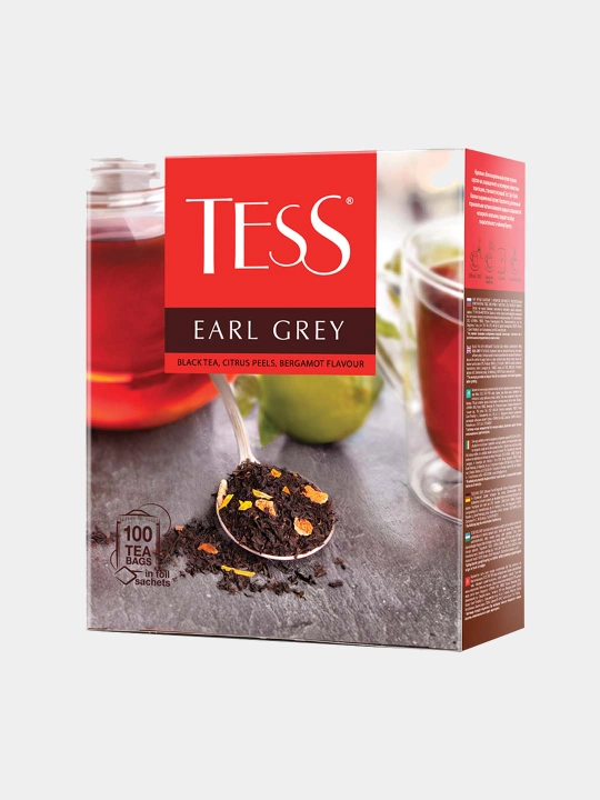 Qora choy TESS Earl Grey, 1.6 gr * 100 dona