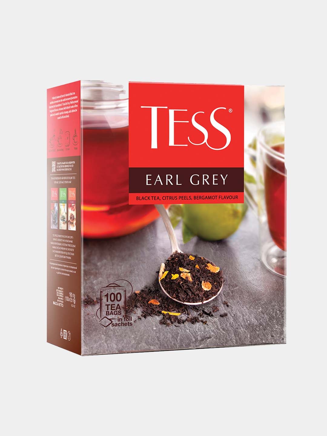 Qora choy TESS Earl Grey, 1.6 gr * 100 dona