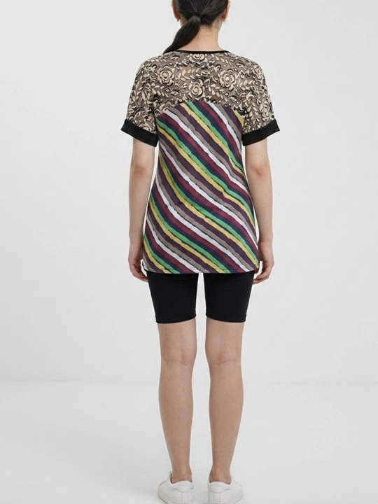 Женская блузка Pattern Thailand с национальным орнаментом, летняя кофта, футболка