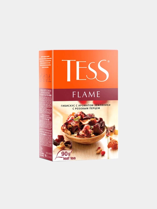 Чай красный Tess Flame, "Гибискус с ароматом земляники и с розовым перцем", 90 г