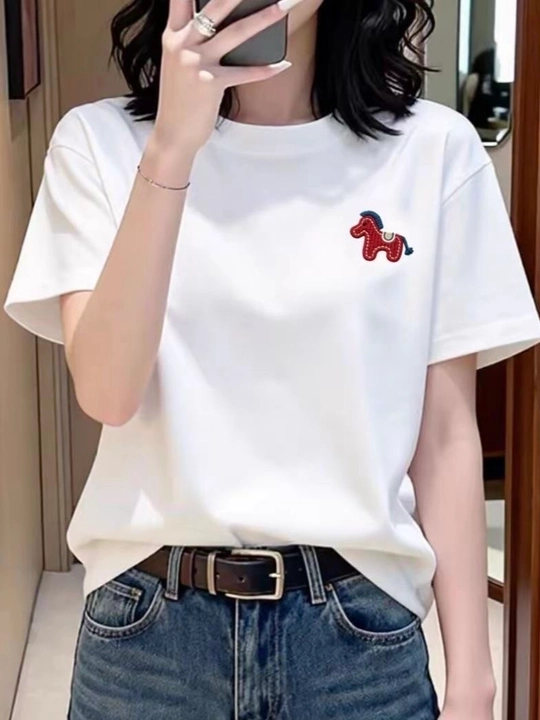 Стильная oversize футболка с вышивкой