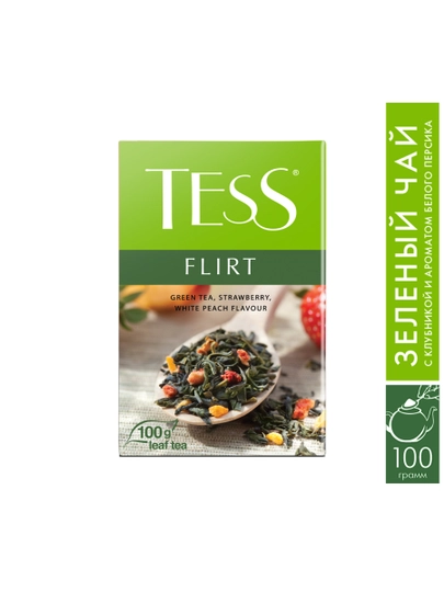 Чай зеленый листовой Tess Flirt, 100 гр - 