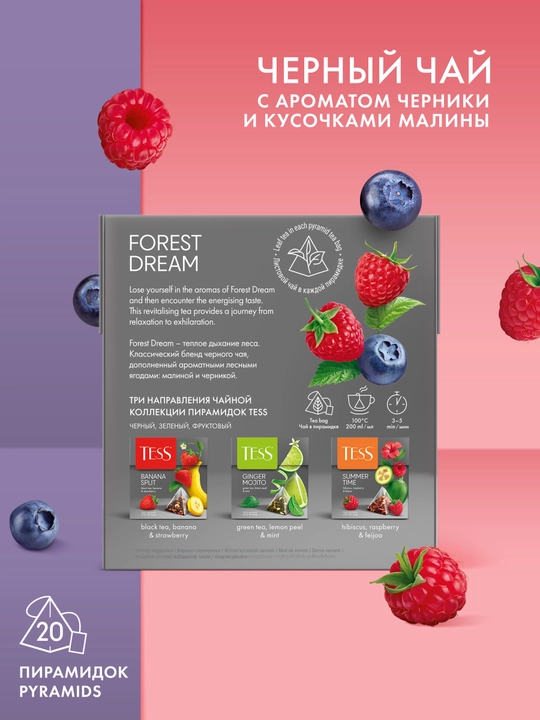 Qora choy TESS Forest dream 1.8 g, 20 piramida
