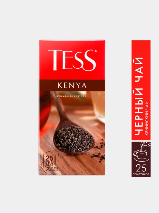 Qora choy Tess Kenya, 2 g, 25 dona
