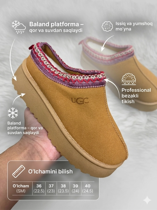 Ayollar uchun ugg, issiq tufli, qishki tapochka, uy uchun oyoq kiyim, yumshoq tufli
